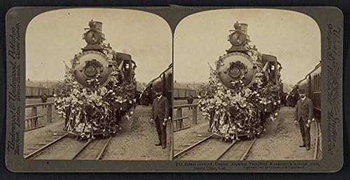 צילום היסטורי -פינדס: רבייה, הנשיא תיאודור רוזוולט, רכבת מיוחדת, סנטה קרוז, קליפורניה
