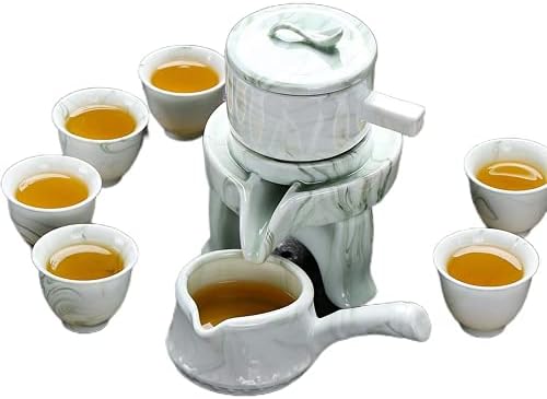 Lianxiao - סט תה שחיקת אבן חצי אוטומטית קונג פו סיר תה כוס תה יצירתי ציוד