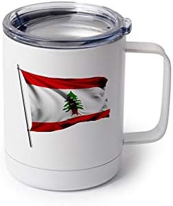 ExpressItbest בקבוק ספורט 22oz - דגל לבנון - אפשרויות רבות