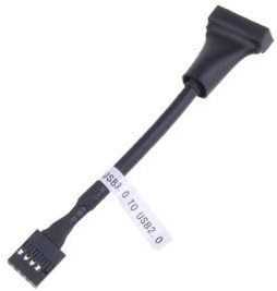 Wapth 19 PIN USB3.0 נקבה עד 9 סיכה USB2.0 מתאם כבלים של לוח האם הזכר