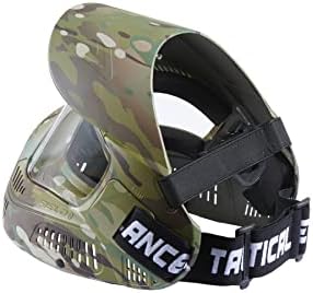 Lancer Tactical Camo Full Face Mask Mask ו- Gogles עם visor - עשוי מפוליאתילן בעוצמה גבוהה להגנה אולטימטיבית