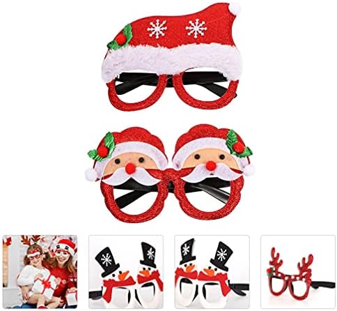 משקפי חג המולד של Abofan מסגרות 2 יחידות שלג אדום איילים עיצוב משקפי שמש לחג המולד מצחיק אבזרי חג מצחיק אבזרי חג המולד של מסיבת חג המולד