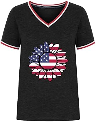 דגל אמריקאי דגל אמריקאי גרפי מודפס חולצת עצמאות יום טריקו