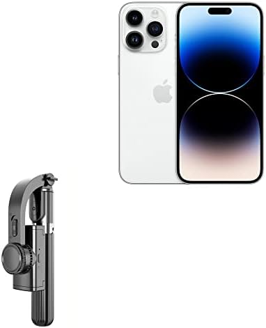 BoxWave Stand ו- Mount תואם ל- Apple iPhone 14 Pro Max - Gimbal Selfiepod, Selfie Stick Stick הניתן להרחבה וידאו Gimbal מייצב עבור Apple