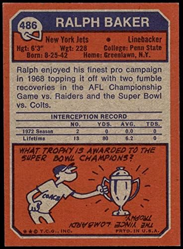 1973 TOPPS 486 RALPH BAKER NEW YORK JES