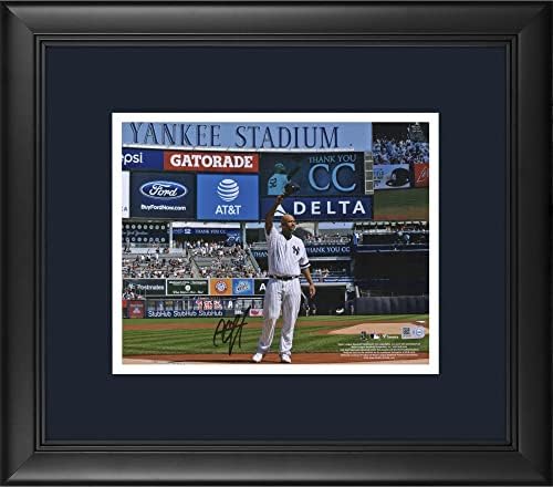 CC Sabathia ניו יורק ינקיס מסגרת חתימה ממוסגרת 8 x 10 קצה קצה - תמונות MLB עם חתימה