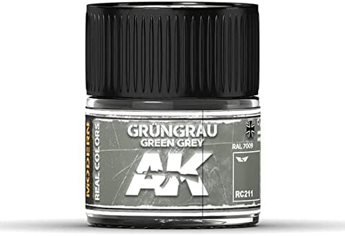 AK צבעים אמיתיים RC211 Grüngrau-Green Green Ral 7009