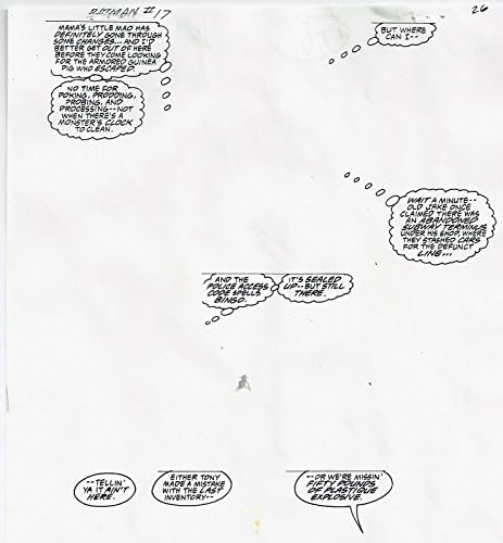 באטמן קומיקס שנתי 17 הפקה אמנות דף מקורי 26 חתום אדריאן רוי