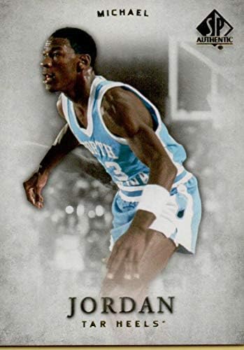 2012-13 סיפון עליון SP אותנטי מספר 1 מייקל ג'ורדן צפון קרוליינה טאר העקבים NBA כרטיס כדורסל NM-MT
