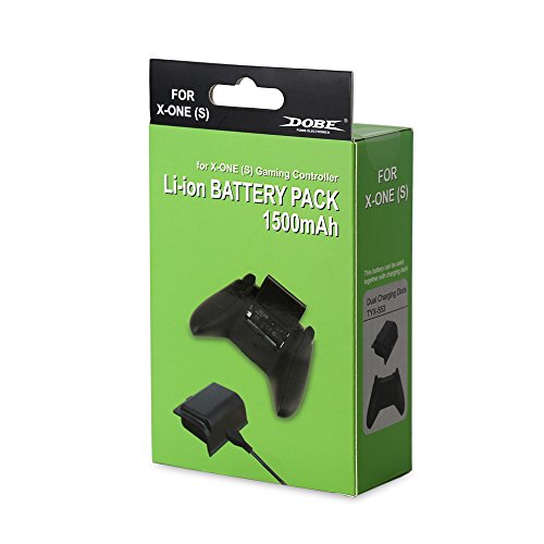 בקר סוללות של בקר Xbox One 1500mAh נטען ערכת חשמל מטען מורחב עם כבל טעינה USB עבור בקרי Xbox One ו- One S