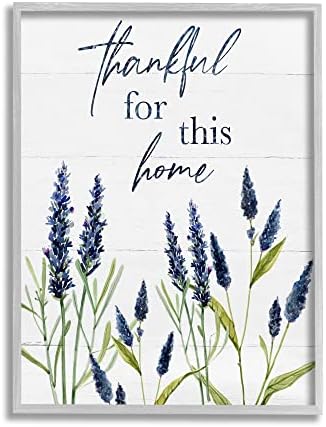 תעשיות סטופל אסירות תודה על הביטוי המשפחתי הביתי הזה פרחי יקינתון כחולים, עיצוב מאת קרול רובינסון