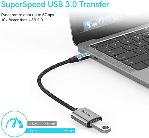 מתאם Tek Styz USB-C USB 3.0 תואם לממיר הנשי שלך Quantum 800 OTG Type-C/PD USB 3.0.