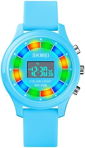 שעון ספורט דיגיטלי לילדים לילדים בנות ילד עמיד למים אלקטרוני פונקציה רב שעונים חיצוניים חמודים עם שעון מעורר זוהר שעון עצר שעוני יד לילדים