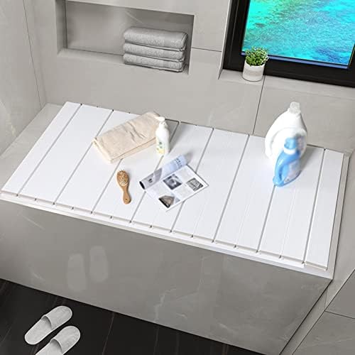 כיסוי אמבטיה מתקפל PFCDZDU, לוח בידוד אמבטיה בסגנון יפני, מעבה 1.2 סמ PVC מכסה אמבטיה אנטי-אבק למלון היתי, קל לניקוי