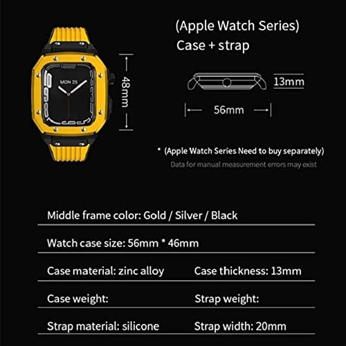 Kavju for Apple Watch Band Series 7 44 ממ סגסוגת שעון מארז 45 ממ 42 ממ מסגרת מתכת שינוי אביזרי ערכת ערכה לסדרה IWatch 7 6 5 4 SE כיסוי