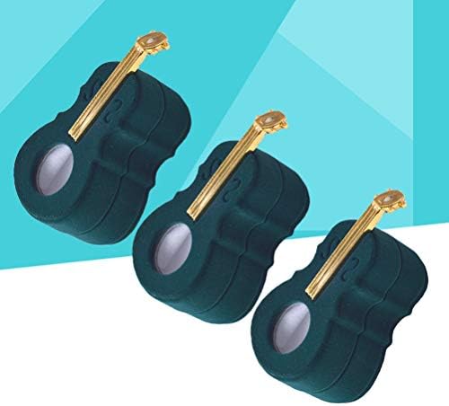 3 יחידות יצירתי כינור צורת טבעת תיבת פלנל תכשיטי אחסון מקרה עגילי אחסון ארגונית ייחודי תכשיטי אריזת קופסא תכשיטי סטים