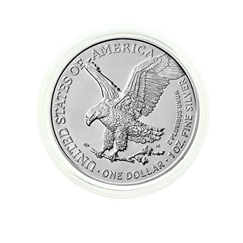 2023 - American Silver Eagle .999 כסף משובח בכושר ישיר אוויר טייט עם תעודת האותנטיות שלנו דולר ארהב מנטה לא מחולק