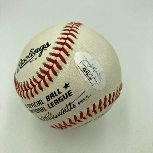 ווילי מייס חתמה על מדבקת בייסבול בייסבול של הליגה הלאומית הרשמית - כדורי בייסבול חתימה