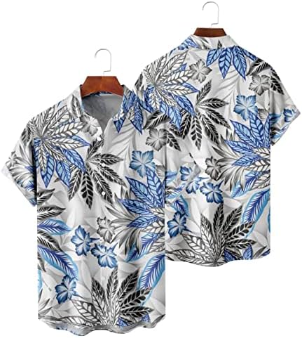 חולצות אופנה לגברים עיצוב חולצות מערביות עיצוב חולצה לגברים חולצת חולצה וינטג 'כפתור חולצות מודפסות הוואי