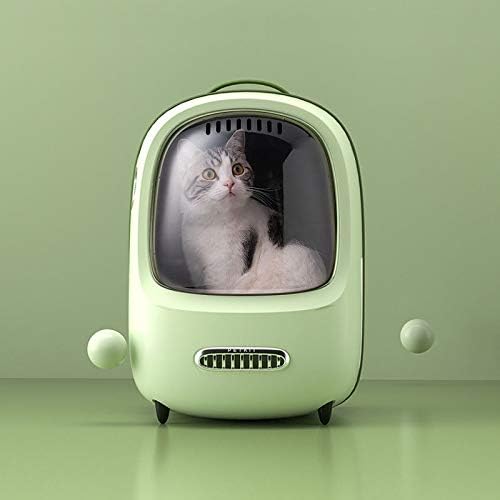 חתול תיק החוצה נייד קפסולת חלל לחיות מחמד תרמיל החוצה לשאת גדול קיבולת כפול כתפיים חתול תרמיל חדש רוח חתול תיק, רטרו ירוק