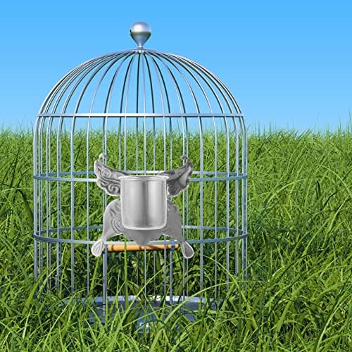 2 יחידות ציפור מים מכשירי תוכי כלוב מזון תיבת מתכת תליית מזין כוס הקנריים כלוב מזין עבור ציפורים תוכי כלוב התוכים קוקטייל תוכי מזון סנאי