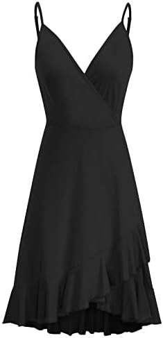 שמלות קיץ של Zefotim לנשים 2023 V Spaghetti Spaghetti רצועות פרחוני חוף פרחוני שמלת חולצת שמש חולצה