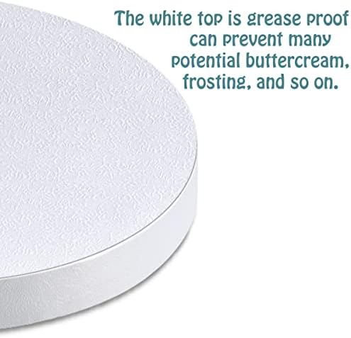 תופי עוגה לבנים סביב לוחות עוגה בגודל 10 אינץ 'עם קצוות חלקים בעובי 1/2 אינץ