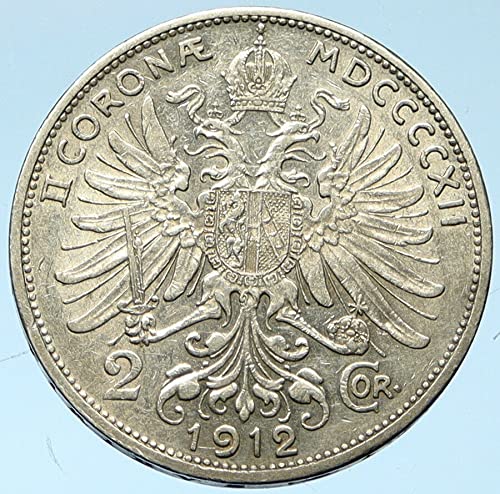 1912 בשנת 1912 אוסטריה המלך פרנץ ג'וזף א אקווילה עתיק O 2 קורונה טוב לא מוסמך