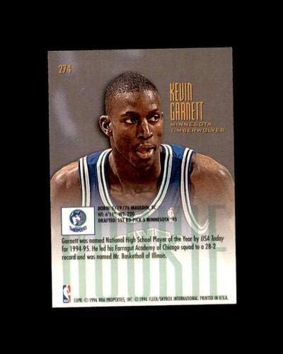 כרטיס טירון קווין גארנט 1995-96 Ultra 274 - כרטיסי טירון של כדורסל