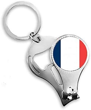 דגל לאומי של צרפת אירופה קאנטרי ציפורניים ניפר טבעת מפתח בקבוקי שרשרת פתיחת בקבוקים