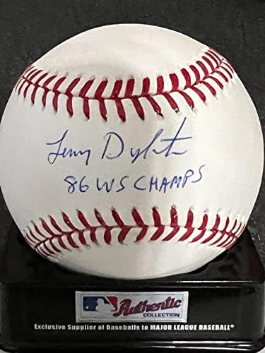 לני דיקסטרה ניו יורק מטס 1986 WS אלופות חתמו בייסבול OML - כדורי בייסבול חתימה