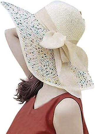 כובעי קש קיץ לנשים צבעוניות גדולות שורות גדולות חוף נשים רחבות כובעי שמש שוליים כובעי בייסבול כובע קשת קשת קשת