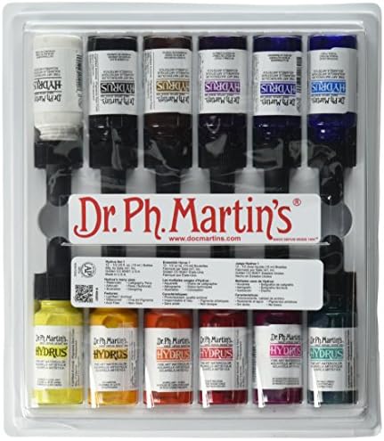 ד ר דוקטור מרטין הידרוס אמנות בצבעי מים, 0.5 פל עוז, סט 1 צבעים