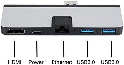 Xiwai type-c USB-C ל- HDMI & USB3.0 OTG & RJ45 Gigabit Ethernet & מתאם כוח עבור Surface Pro 7