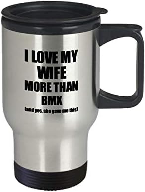 BMX בעל ספל נסיעות ספל מצחיק רעיון מתנה של ולנטיין לאהוביי האבי מאישה תה קפה 14 עוז מכסה מבודד מכסה