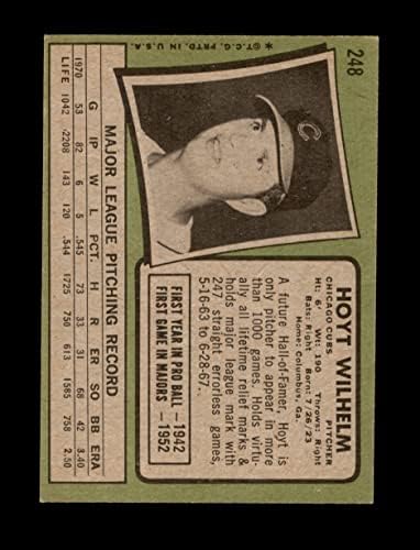 1971 Topps 248 Hoyt Wilhelm Chicago Cubs Ex/MT Cubs