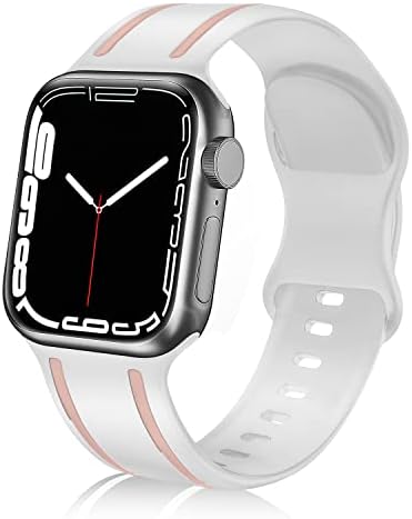 להקת ספורט GLEIVEN תואמת ללהקה של Apple Watch 38 ממ 40 ממ 41 ממ נשים נשים, רצועות סיליקון רכות רצועות כף יד IWatch עבור Apple Watch Series7/6/5/4/3/2/1/se