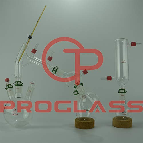 ערכת זיקוק של כלי זכוכית של Proglass 1L מעבדה עם ערכת מלכודות קרה