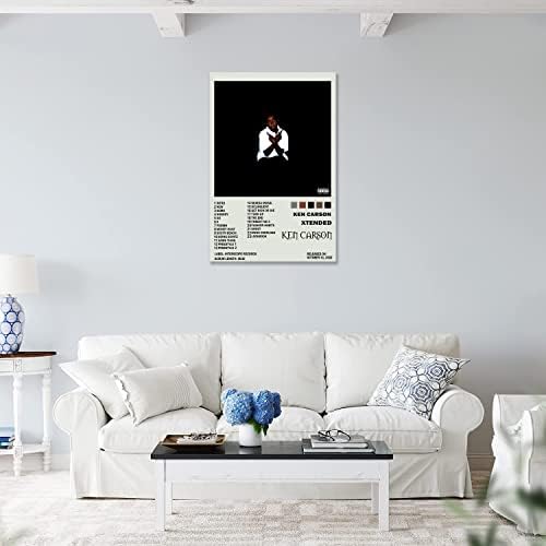 Weershun Ken Carson Poster Xtending Music Albole אלבום קנבס אמנות קיר הדפס תמונה לקישוט חדר שינה בסלון 12''x 18 '' לא ממוסגר