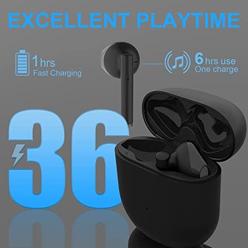 אוזניות אלחוטיות Bluetooth 5.3 אוזניות ניצני אוזניים אלחוטיות מובנות במיקרופון רעש מבטל ניצני אוויר עם 36 שעות טעינה מארז IPX7 עמיד מים