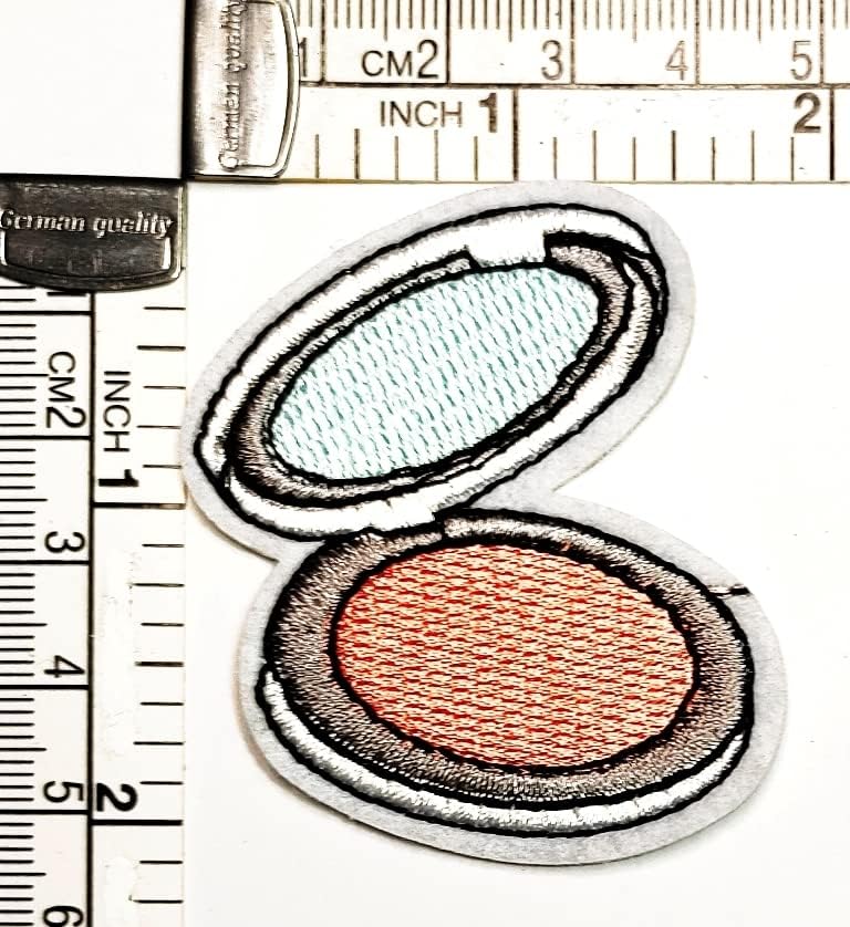 קליינפלוס 3 יחידות. נשים של קוסמטי אבקת קריקטורה תיקון רקום ברזל על תג לתפור על תיקון בגדי רקמת אפליקצית מדבקת בד תפירה דקורטיבי תיקון
