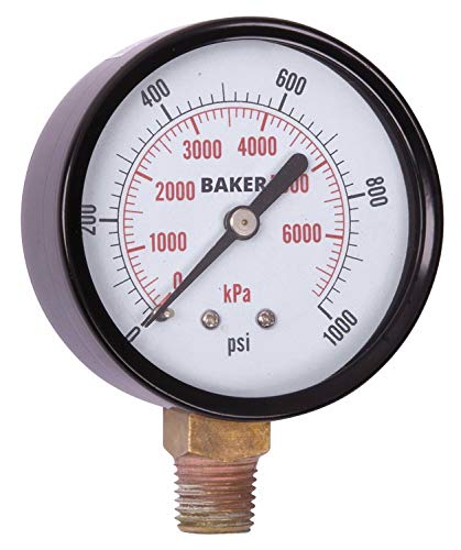 מד לחץ Baker LVBNA-1000P, 0 עד 1000 psi