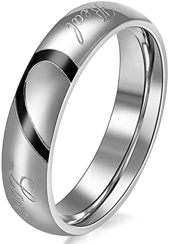 צורת הלב של אויאלמה מאהב 316 ליטר גברים נשים טבעת הבטחה אהבה אמיתית טבעות נישואין זוגיות-1 חתיכה - נשים-16-20392