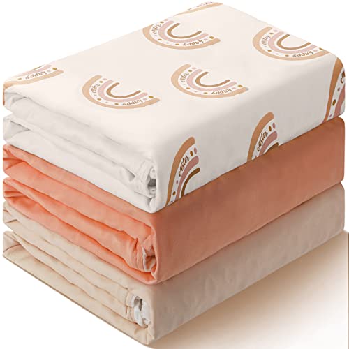 Tudomro 3 חבילה שמיכות לתינוקות לילדים שמיכת תינוק עם צבעים אחידים ודפוסי קשת פייזלי תינוק מקבל טבילה שמיכה שמיכה לתינוק רך נושם לבנים