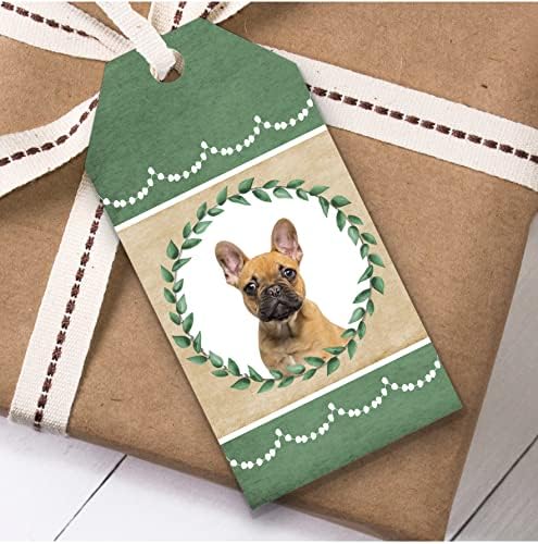צרפתית בולדוג כלב ירוק יום הולדת הווה לטובת מתנה תגים