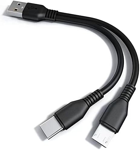 Aqua-ATL Micro USB וסוג C כבל מפצל מסוג A ל- Micro ו- USB C טעינה כבל טעינה
