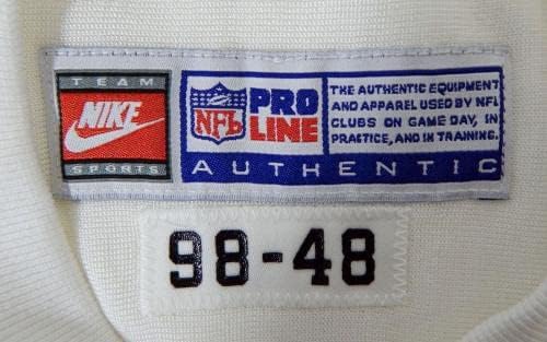 1998 פיטסבורג סטילרס 16 משחק הונפק ג'רזי לבן 48 DP21176 - משחק NFL לא חתום בשימוש בגופיות