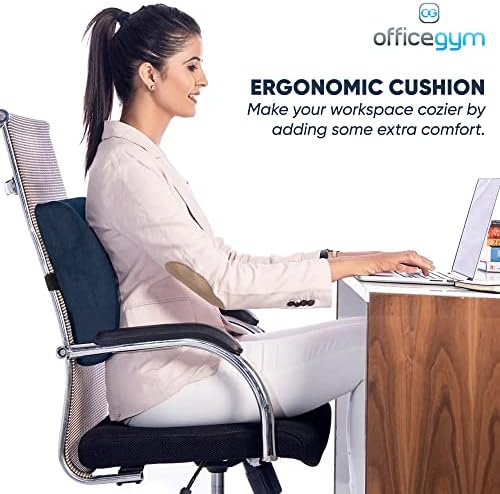 זיכרון Officegym קצף כרית המותני להקלה על כאבי גב תחתון אולטימטיבי - התמיכה הטובה ביותר בכיסא הכיסא לכיסאות משרדים, מכונית וכיסאות שולחן
