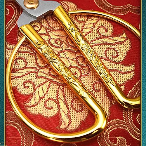 מספריים מלאכה של אנדאן דרקון מצופה זהב ועיצוב הקלה על פיניקס מספריים בונסאי, מספריים מספריים מסורתיים לתפירה, מלאכת אמנות, חיתוך נייר