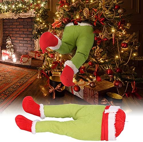 קישוטי עץ עץ גוף של חג המולד, רגלי ראש שדון לקישוט עץ חג המולד, גנב גנב חג המולד שדון רגל ממולאת רגל תקועה טופר קישוט לקישוט עץ חג המולד